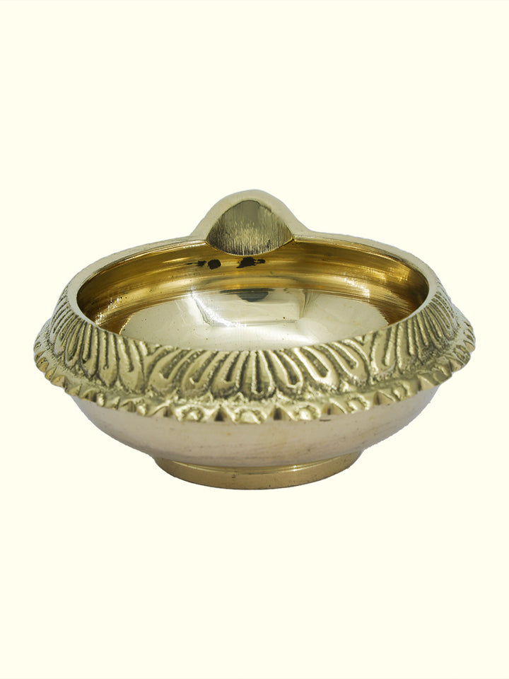 3" Wide Brass Kubera Deepam