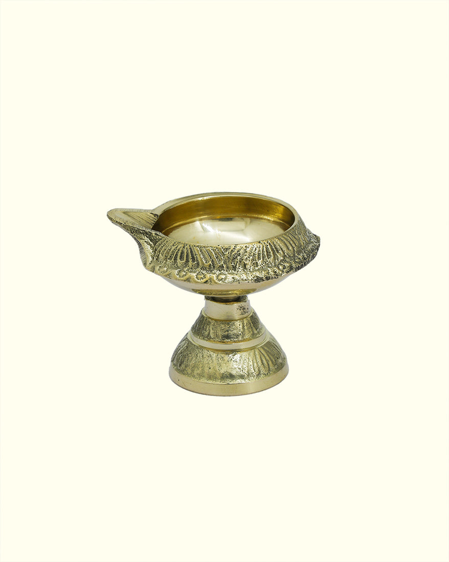 2" Brass Kubera Deepam with Stand