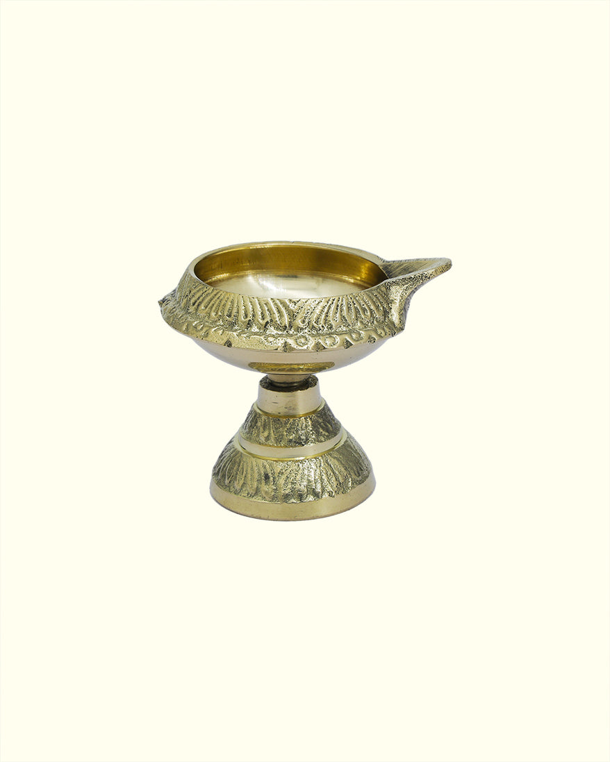 2" Brass Kubera Deepam with Stand