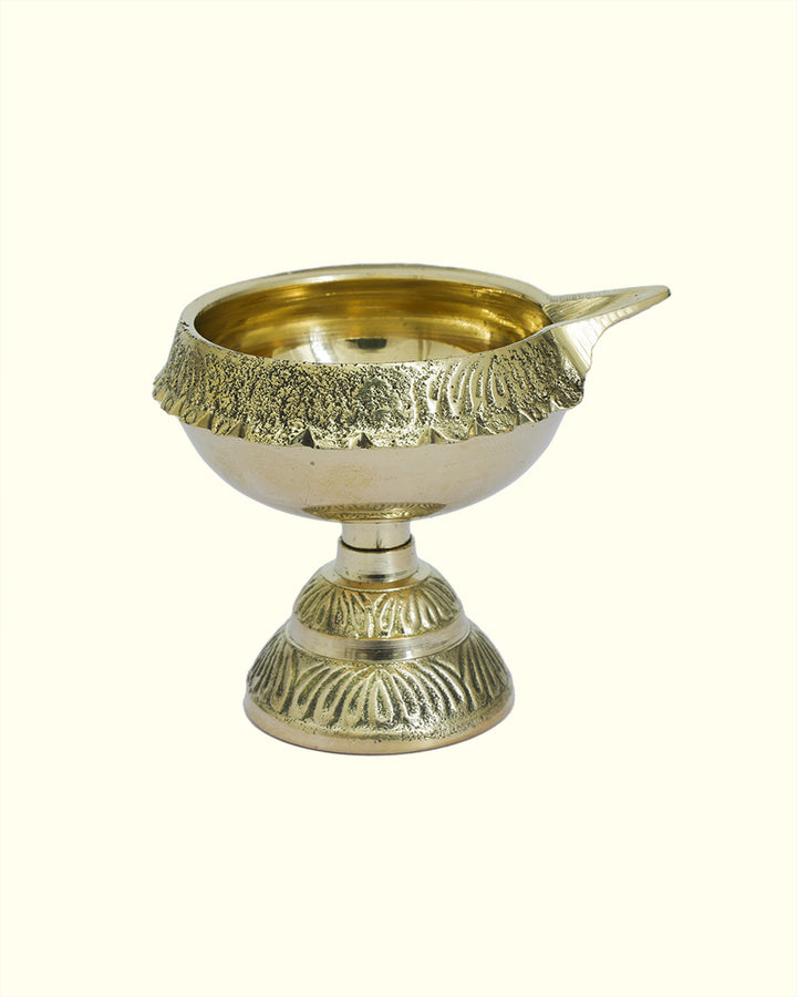 2.5" Brass Kubera Deepam with Stand