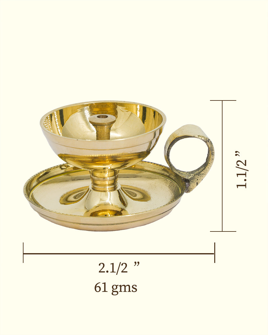 2.5" Wide Brass Deepam (Cup Shaped Diya)