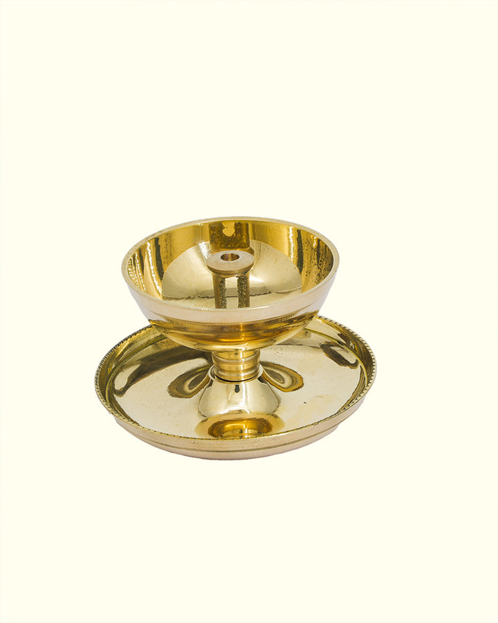 2.5" Wide Brass Deepam (Cup Shaped Diya)