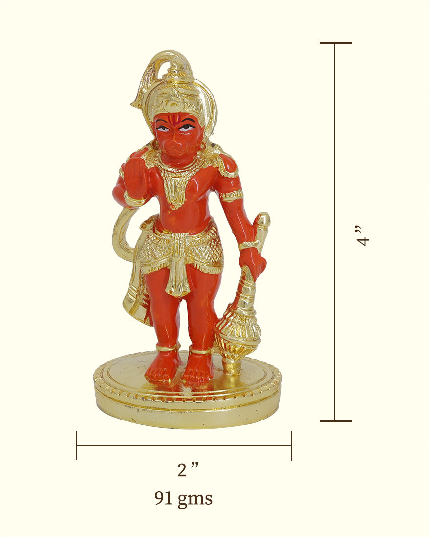 4" Hanuman Statue in Standing Position