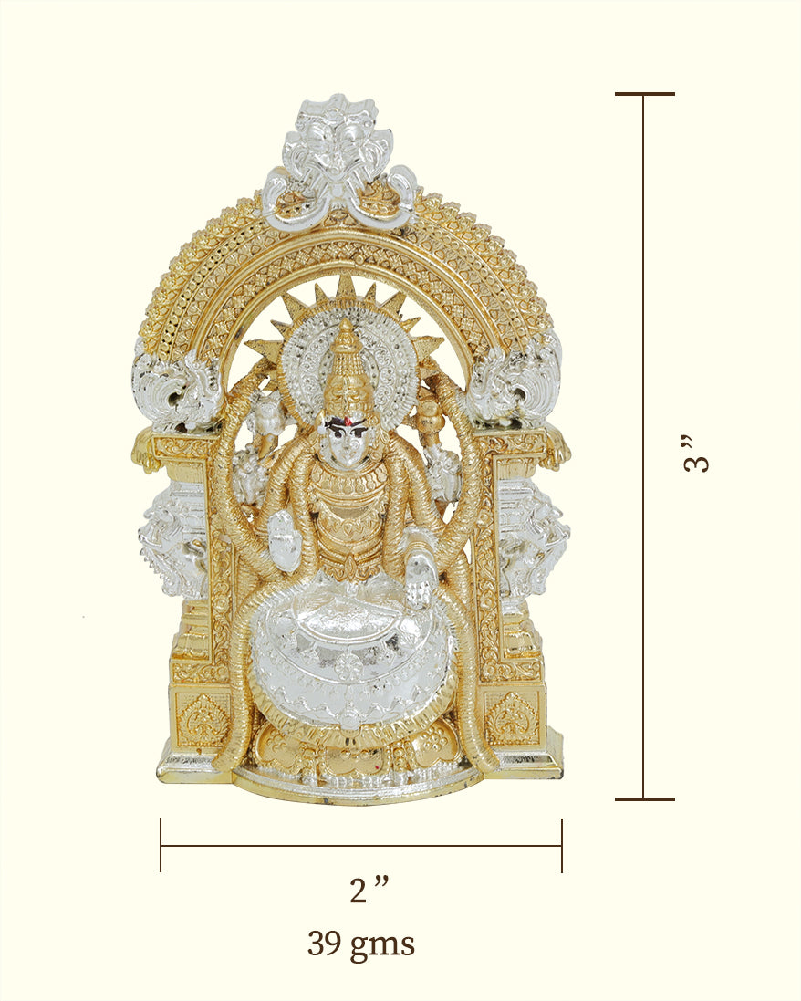 3" Lakshmi with Arch Design (Silver with Gold Colour)