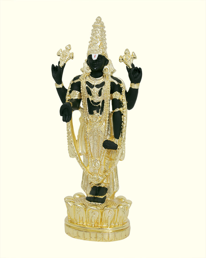 8" Tirumala Balaji (Gold with Black Colour)