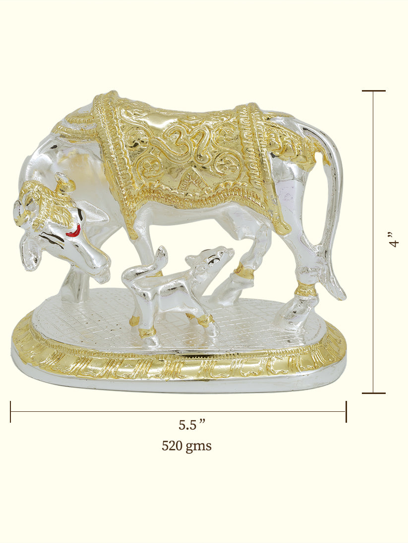 5.5" Wide Gomatha with Calf (Gold with Silver Colour)