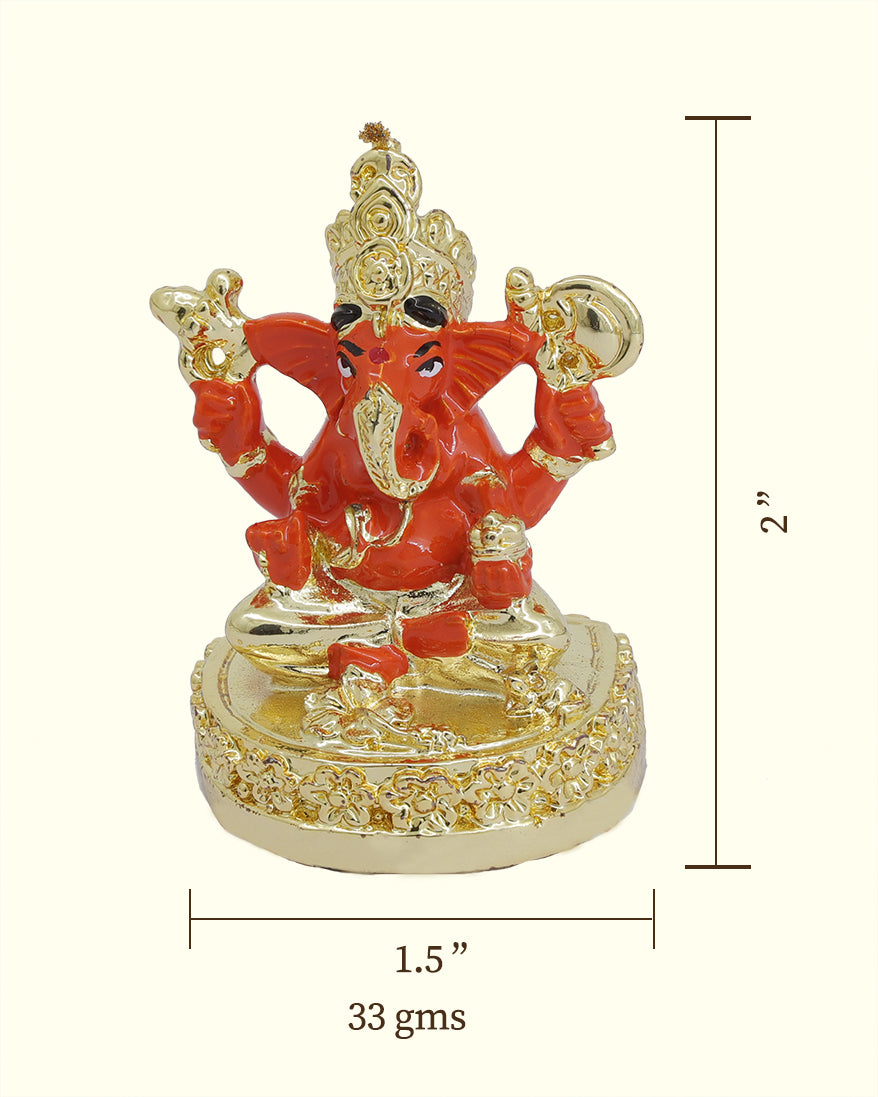 2" Ganapathy Sitting on the Throne