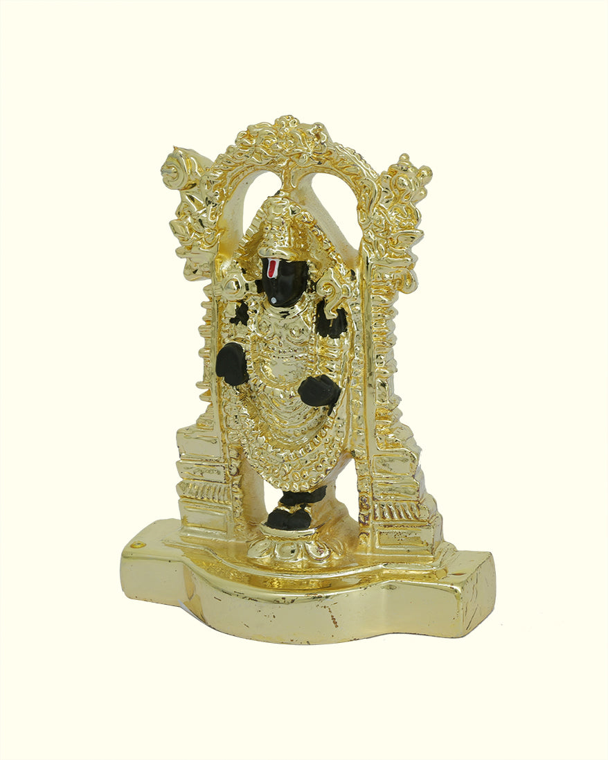 4.5" Tirumala Balaji (Gold with Black Colour)