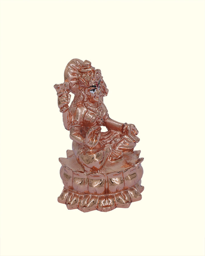 2" Lakshmi sitting on Lotus (Copper)