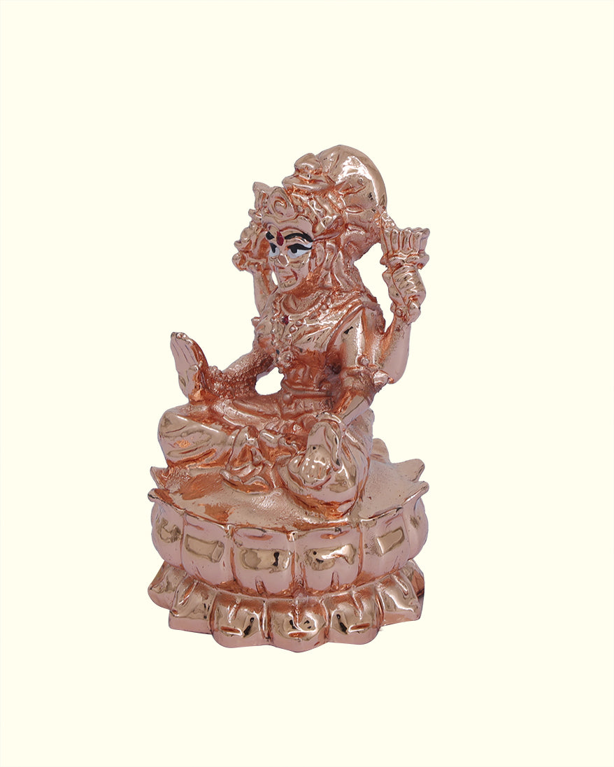 2" Lakshmi sitting on Lotus (Copper)