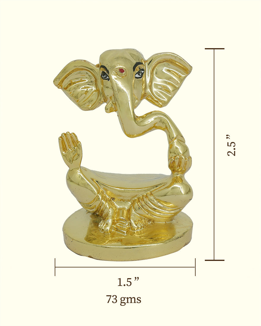 2.5" Ganapathy Idol for Car Dashboard and Table Decor