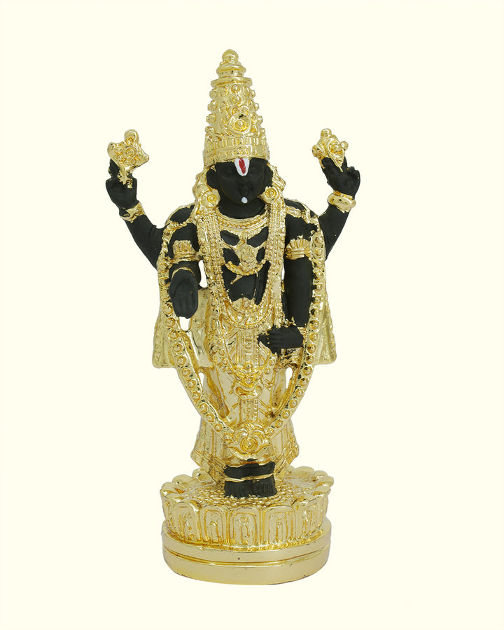 4.5" Tirumala Balaji (Gold with Black Colour)