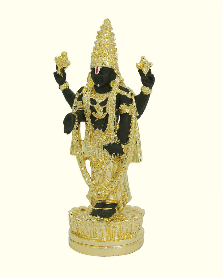 4.5" Tirumala Balaji (Gold with Black Colour)