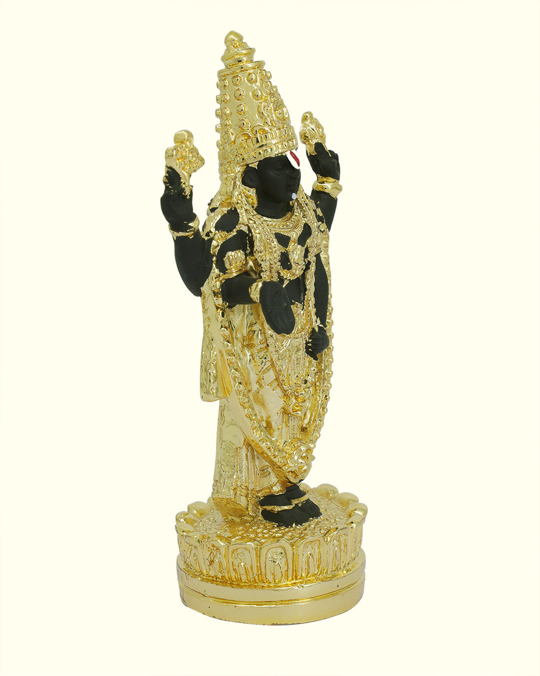 4.5" Tirumala Balaji (Gold with Black Colour)