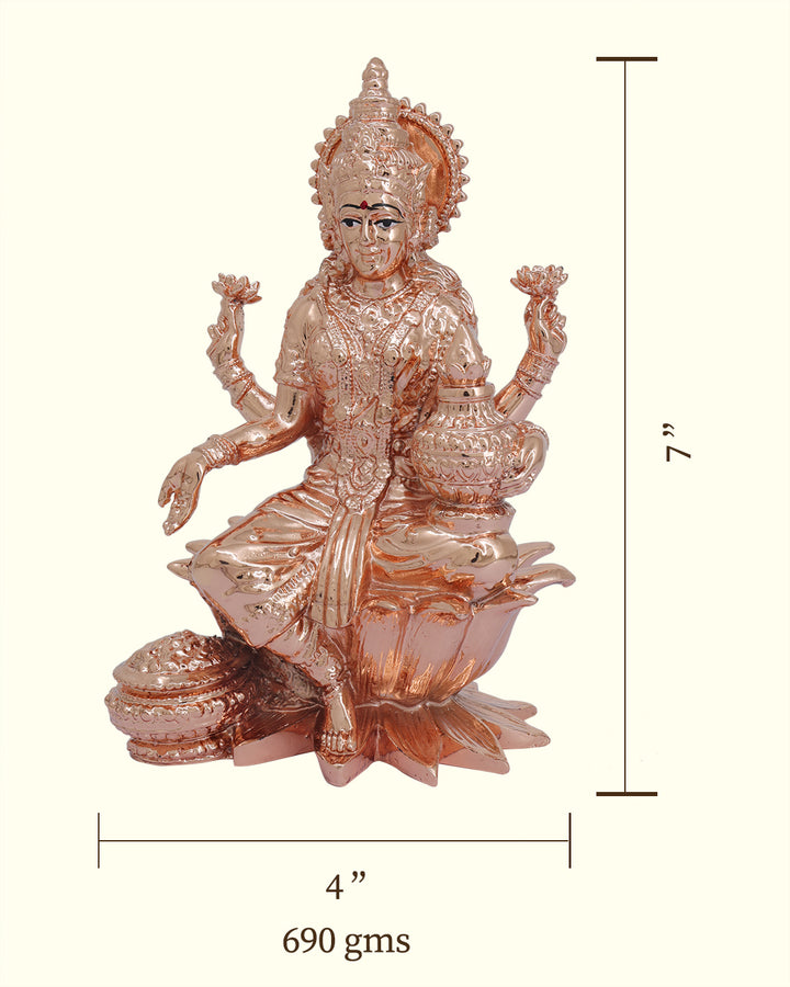 7" Lakshmi Sitting on Lotus