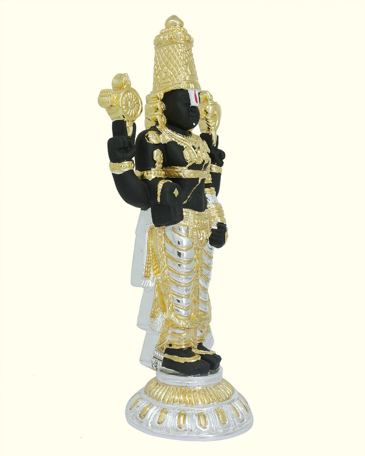 11" Tirumala Balaji (Combination of Gold, Silver and Black Colour)