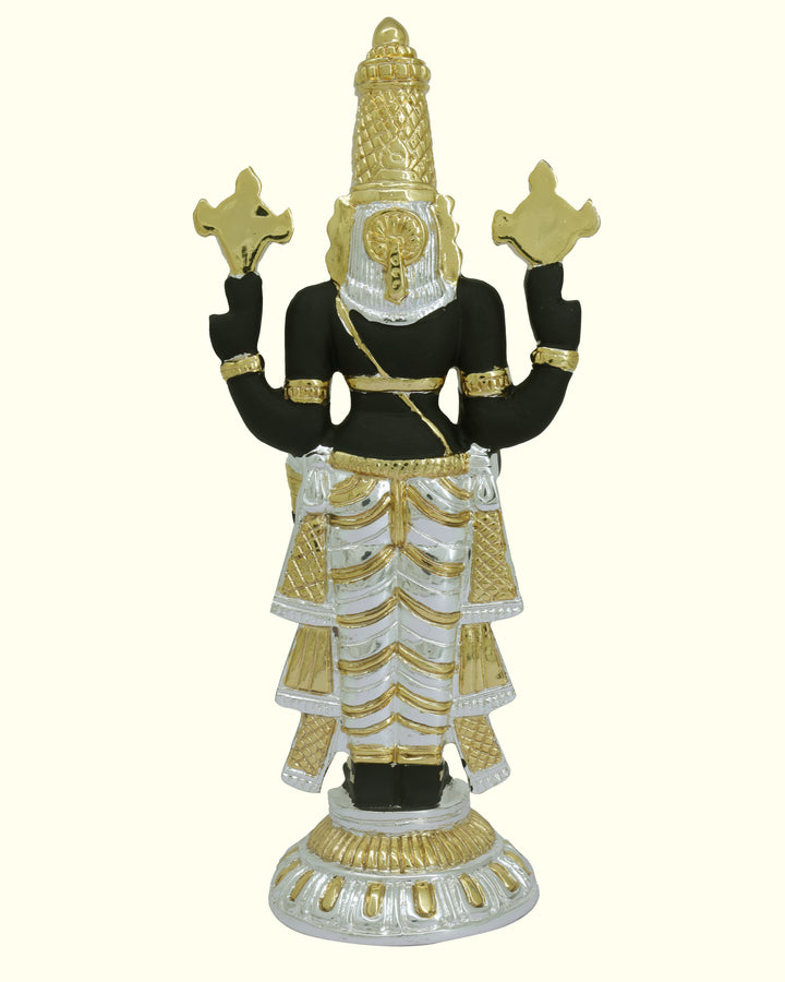 11" Tirumala Balaji (Combination of Gold, Silver and Black Colour)