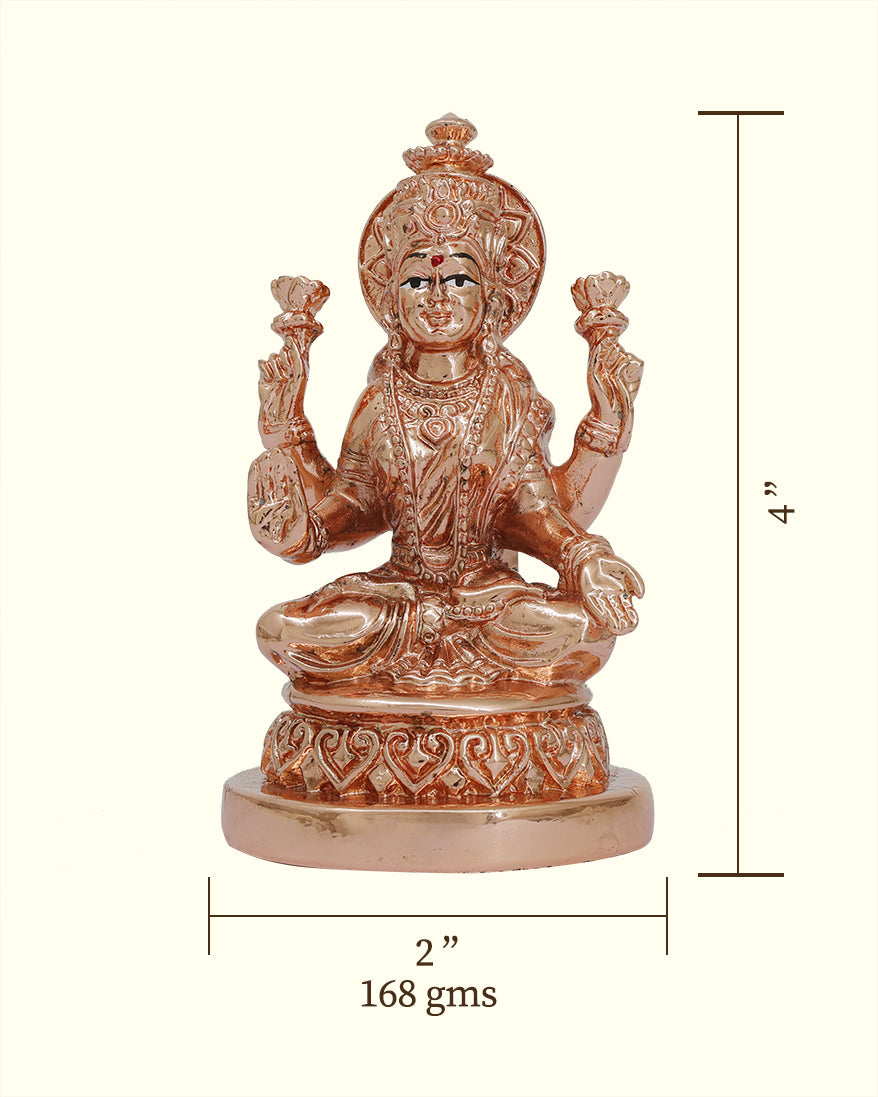 4" Lakshmi Sitting on Throne