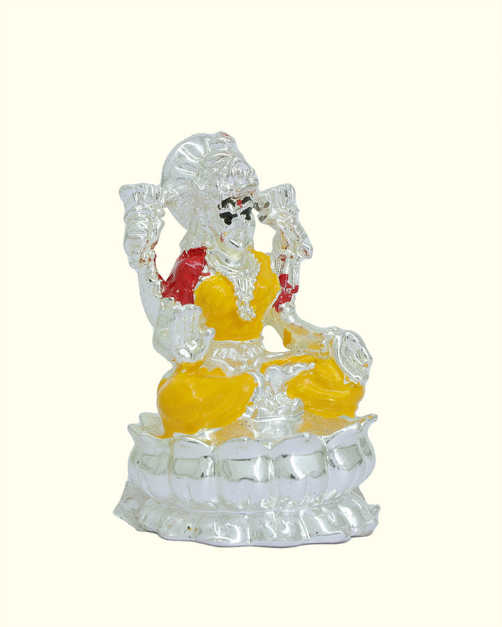 2" Lakshmi with Yellow Sari Sitting on Lotus