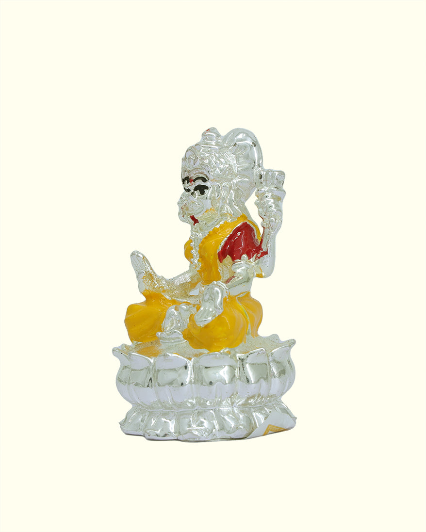 2" Lakshmi with Yellow Sari Sitting on Lotus