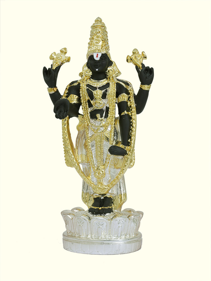 8" Tirumala Balaji (Combination of Gold, Silver and Black Colour)