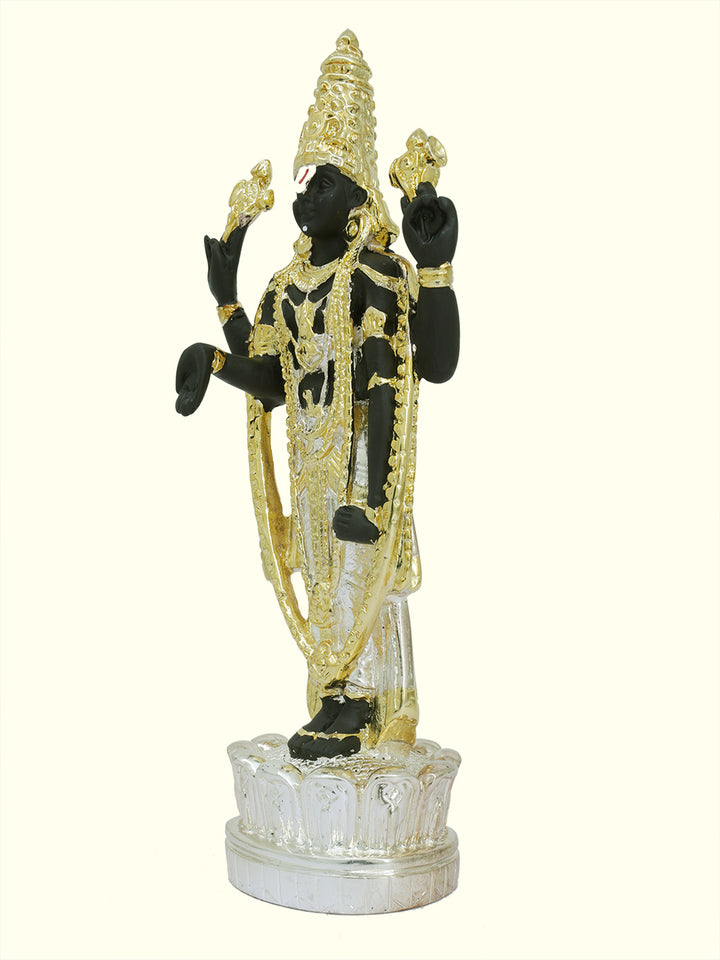 8" Tirumala Balaji (Combination of Gold, Silver and Black Colour)