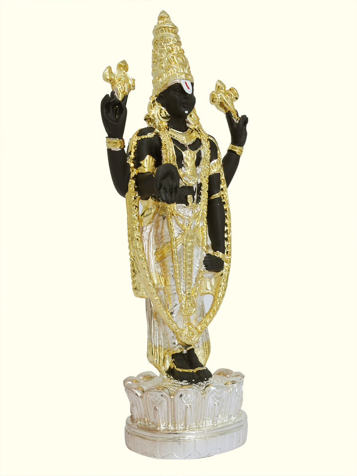 8" Tirumala Balaji (Combination of Gold, Silver and Black Colour)