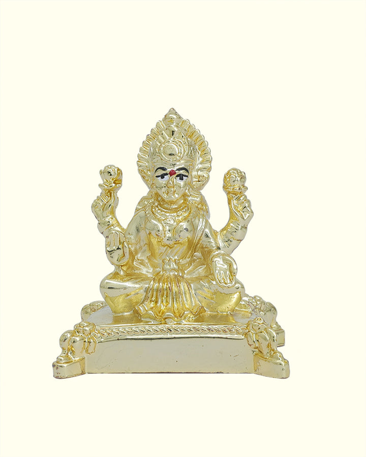 2.25" Lakshmi Sitting on Throne (Gold Colour)