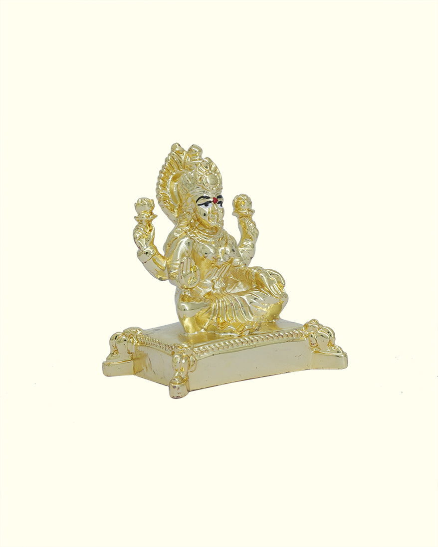 2.25" Lakshmi Sitting on Throne (Gold Colour)