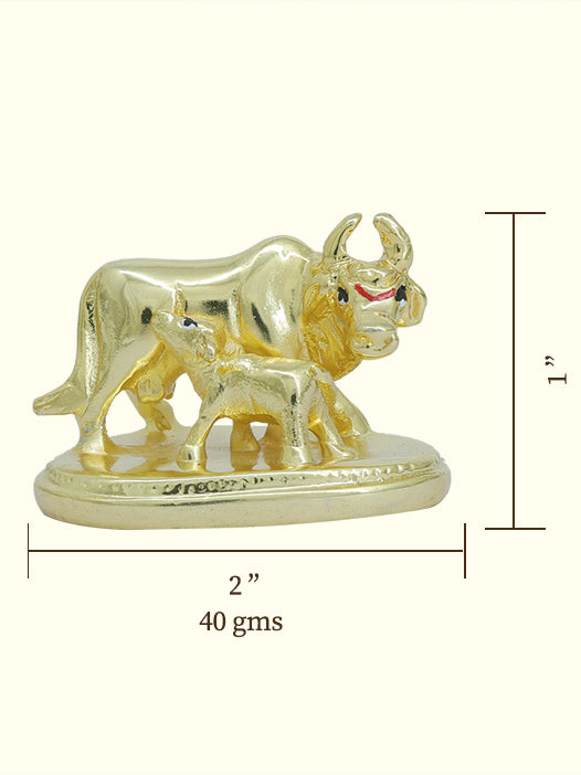 2" Wide Go Matha with Calf for Car Dashboard and Home Decor (Gold Colour)