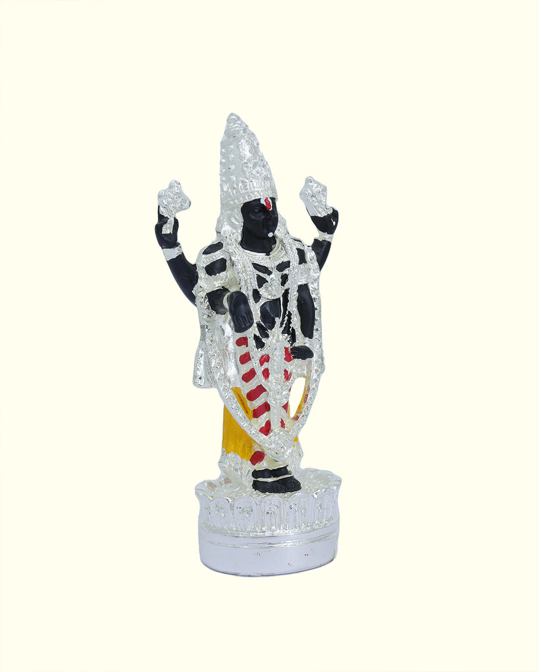 4.75" Tirumala Balaji with (Silver with Black Colour)