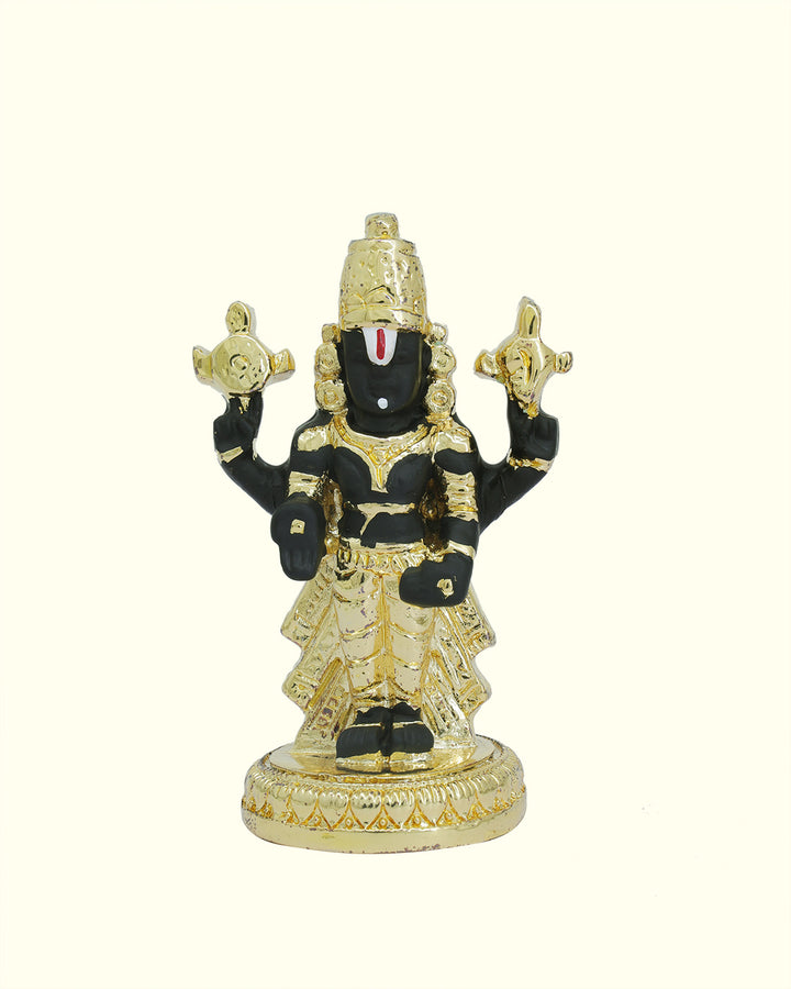 3" Tirumala Balaji (Gold with Black Colour)