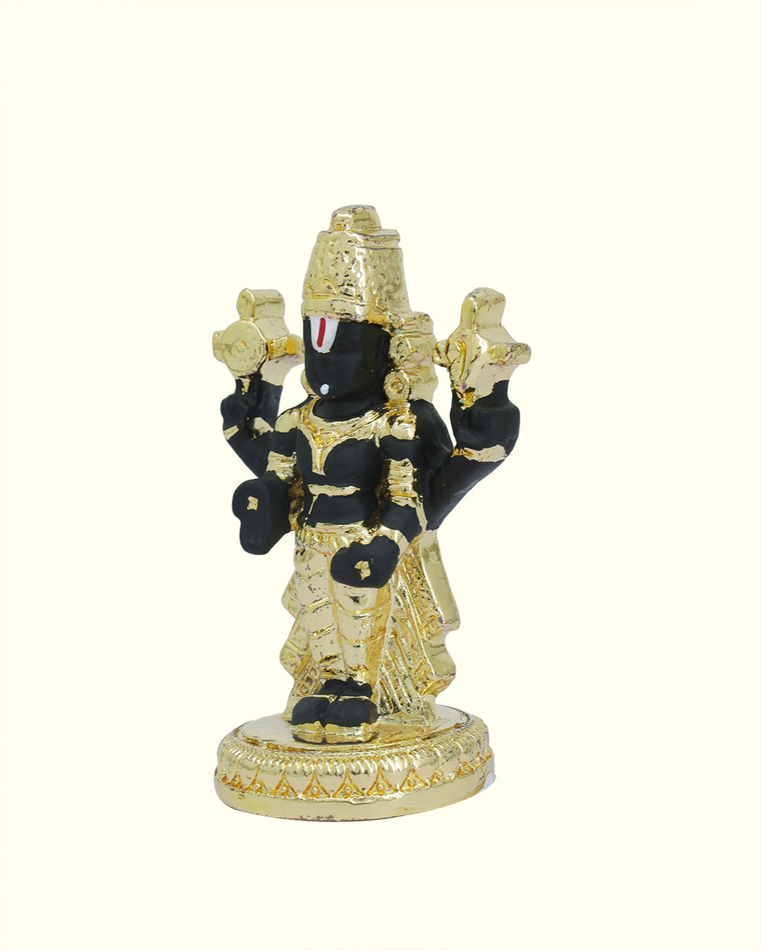 3" Tirumala Balaji (Gold with Black Colour)