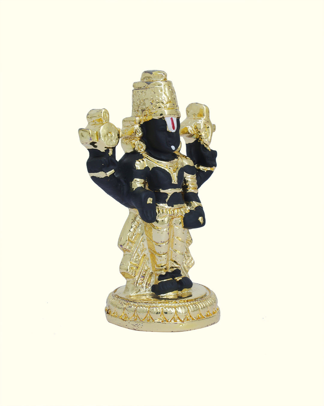 3" Tirumala Balaji (Gold with Black Colour)