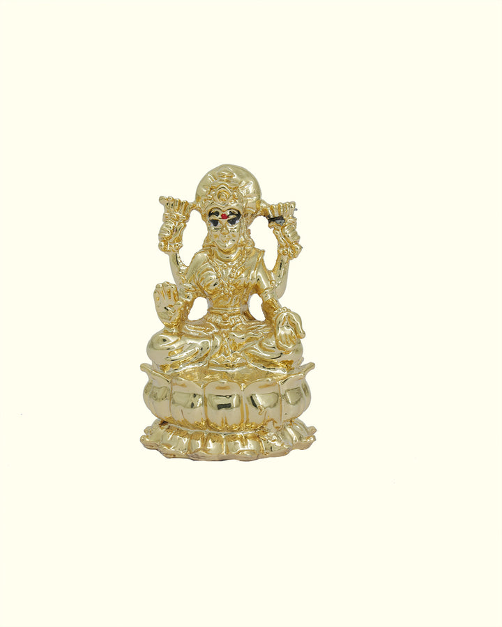 2" Lakshmi Sitting on Lotus (Gold Colour)