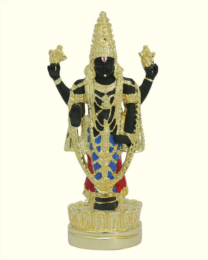 5" Tirumala Balaji (Gold with Black Colour)