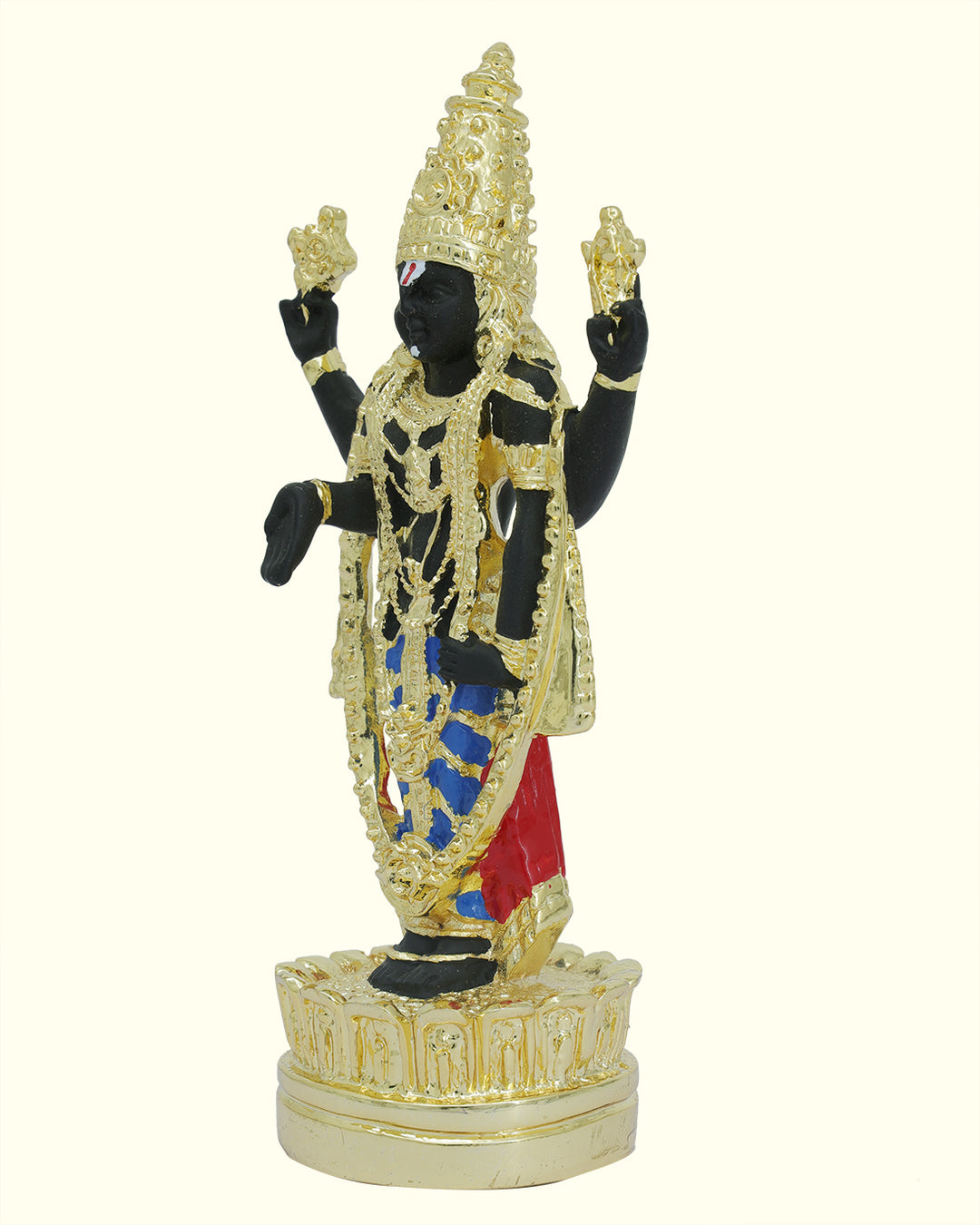 5" Tirumala Balaji (Gold with Black Colour)