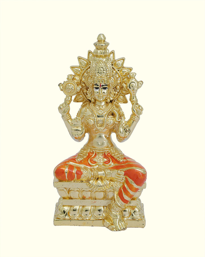 3" Swarna Mahalakshmi Sitting on Throne (Gold Colour)