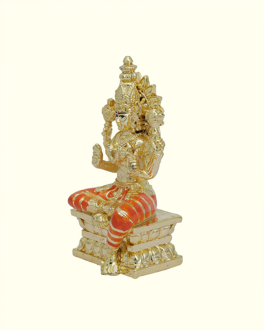 3" Swarna Mahalakshmi Sitting on Throne (Gold Colour)