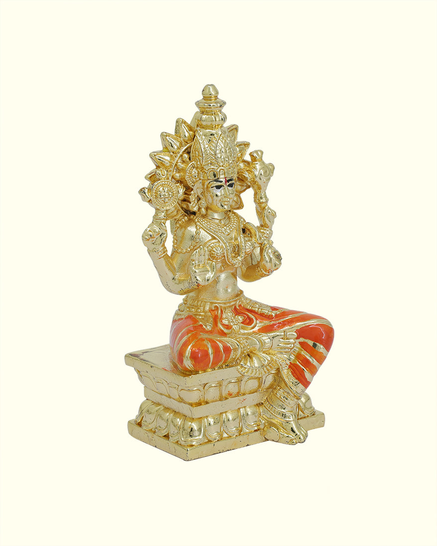 3" Swarna Mahalakshmi Sitting on Throne (Gold Colour)