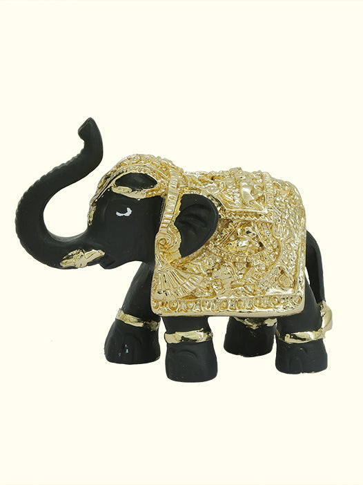 2.5" Wide Elephant (Black with Gold Colour)