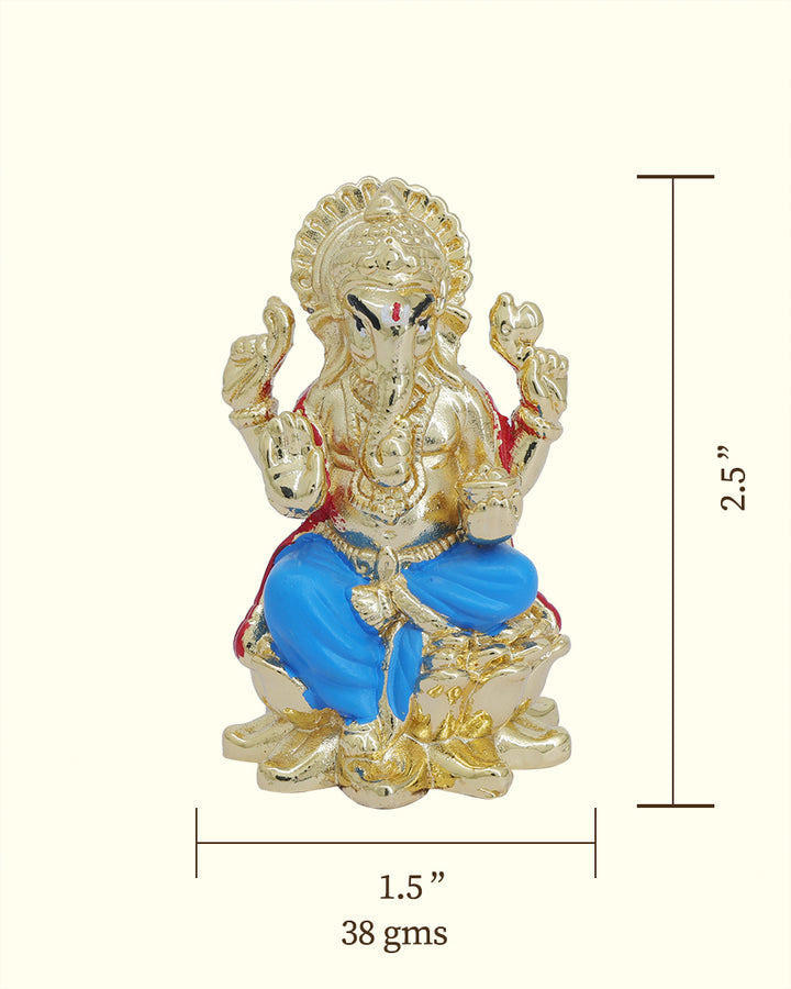 2.5" Ganapathy Sitting on Lotus