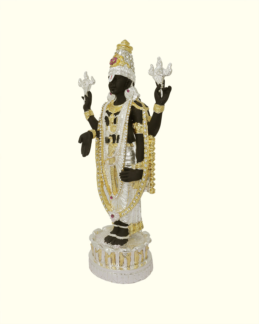 13" Tirumala Balaji (Combination of Gold, Silver and Black Colour)