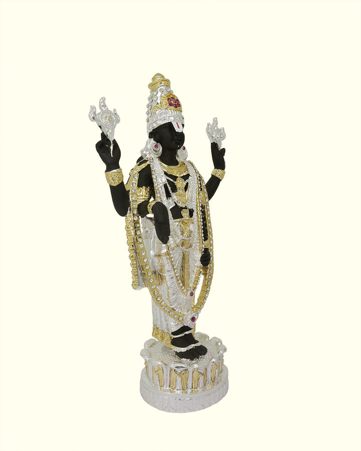 13" Tirumala Balaji (Combination of Gold, Silver and Black Colour)