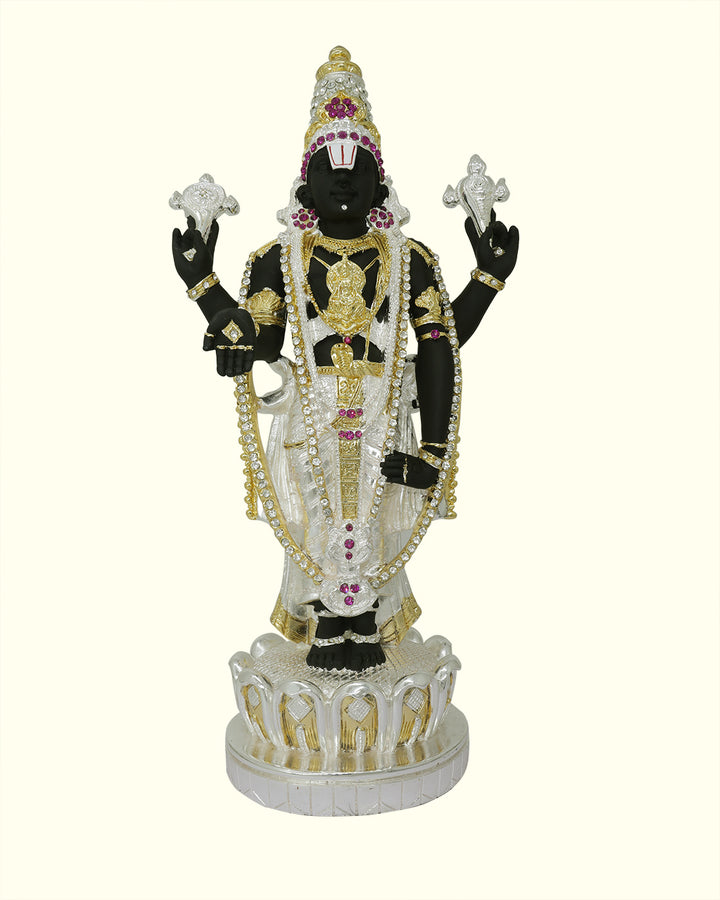 17" Tirumala Balaji (Combination of Gold, Silver and Black Colour)