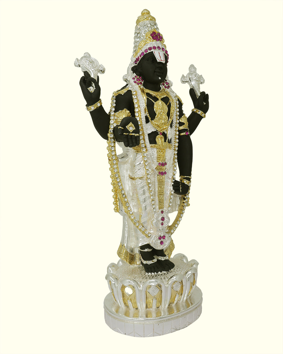 17" Tirumala Balaji (Combination of Gold, Silver and Black Colour)