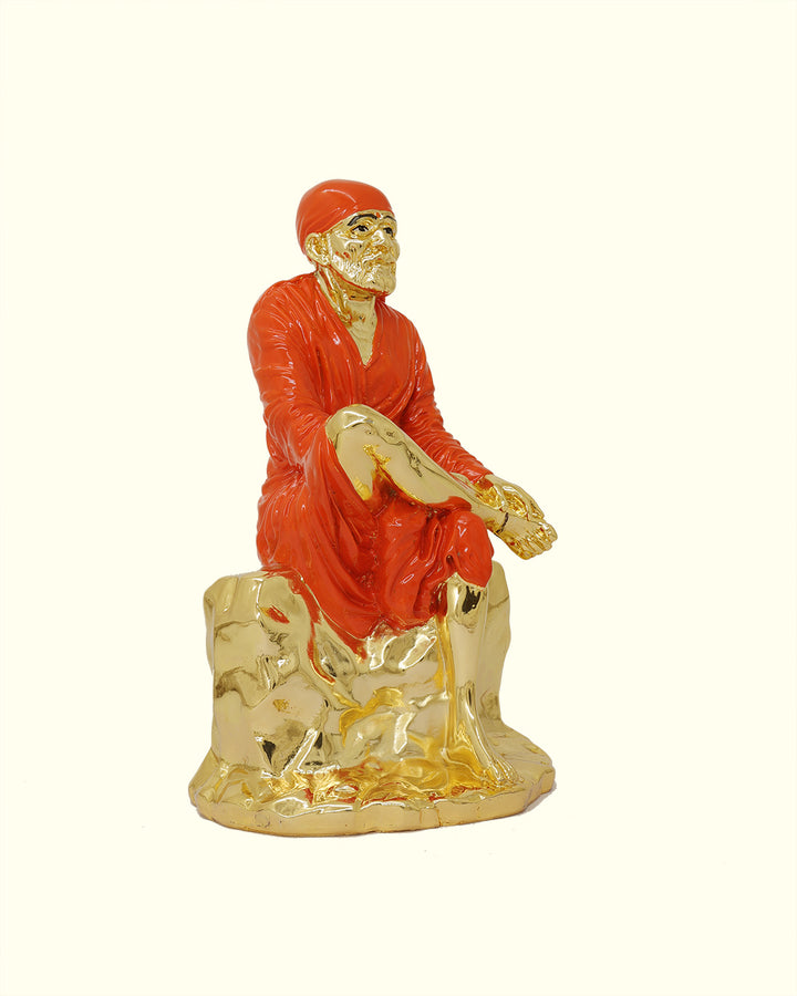 9.5" Saibaba in Sitting Position (Gold Colour)