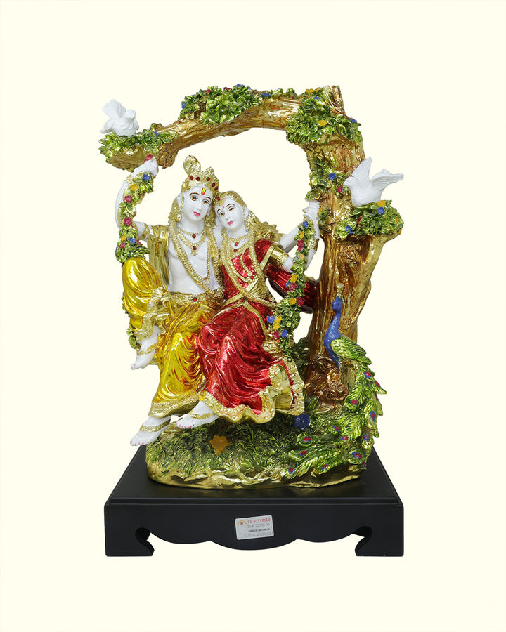 18.5" Radha Krishna on Swing Statue