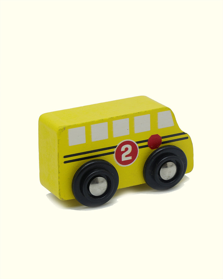 2.5" Wide Wooden Mini Van Toy for Kids