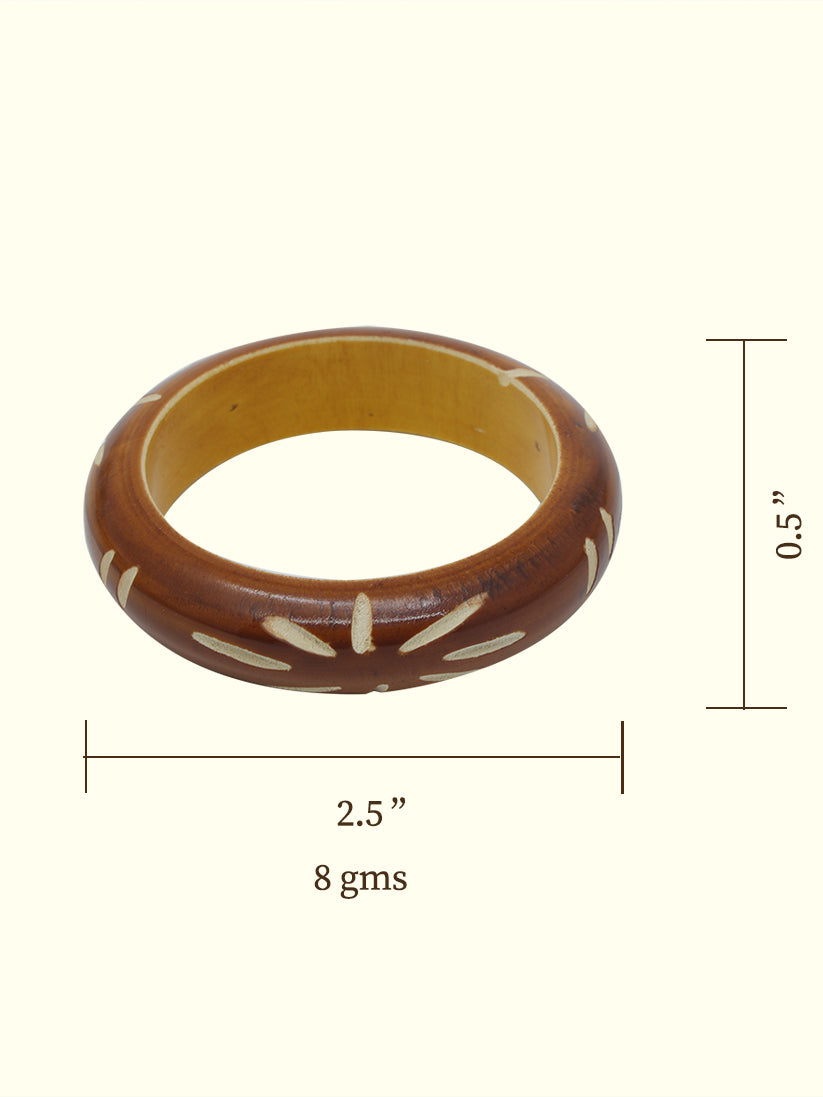 2.5" Single Wooden Bangle